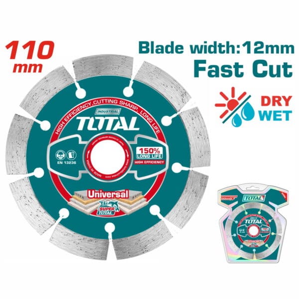 TOTAL ΔΙΑΜΑΝΤΟΔΙΣΚΟΣ ΥΓΡΑΣ ΚΟΠΗΣ Φ-110mm Χ 20mm ΓΙΑ ΚΟΦΤΗ TS3141102 (TAC2111101) - Image 1