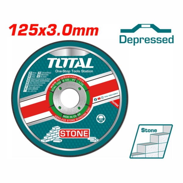 TOTAL ΔΙΣΚΟΣ ΚΟΠΗΣ ΔΟΜΙΚΩΝ ΥΛΙΚΩΝ - ΠΕΤΡΑΣ 125 Χ 3mm (TAC2221251) - Image 1