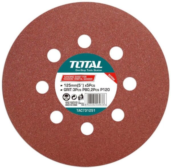 TOTAL ΣΕΤ ΓΥΑΛΟΧΑΡΤΑ 5τεμ 125mm ΓΙΑ TF2031256 / TF2131256 (TAC731251) - Image 1
