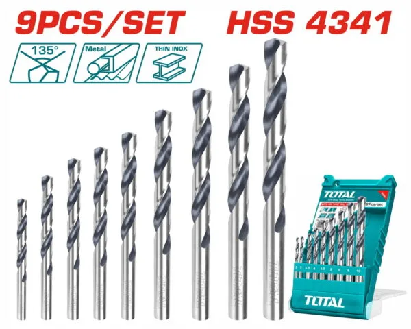 TOTAL ΣΕΤ ΤΡΥΠΑΝΙΑ HSS 9ΤΕΜ (TACSD0095) - Image 1