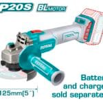 TOTAL ΕΠΑΓΓ. ΓΩΝΙΑΚΟΣ ΤΡΟΧΟΣ ΜΠΑΤ. Li-ion 20V / 125mm ΧΩΡΙΣ ΜΠΑΤΑΡΙΑ & ΦΟΡΤΙΣΤΗ (TAGLI201258)