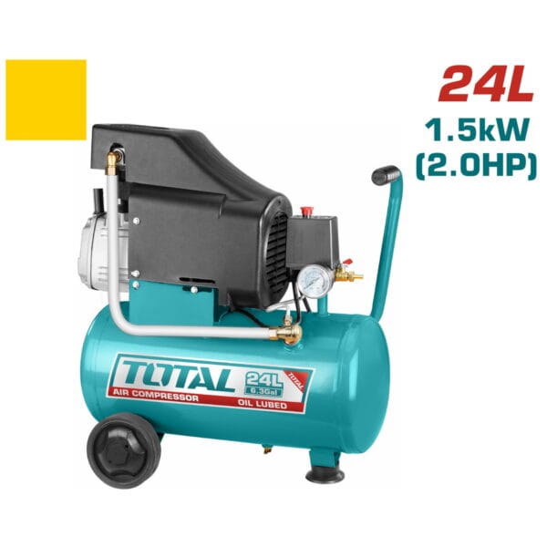TOTAL ΑΕΡΟΣΥΜΠΙΕΣΤΗΣ ΛΑΔΙΟΥ 1.5kW / 2HP / 24Lit (TC1202411) - Image 1