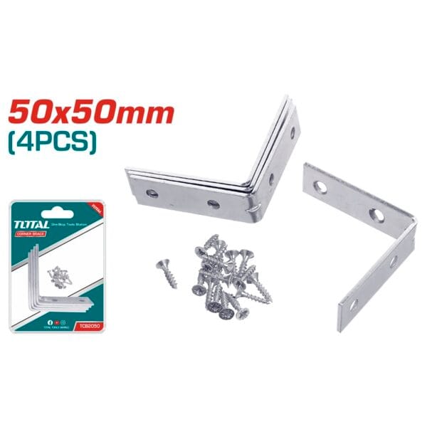 TOTAL ΓΩΝΙΕΣ ΜΑΡΑΓΚΩΝ 50 Χ 50mm 4ΤΕΜ (TCB2050) - Image 1