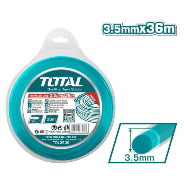 TOTAL ΜΕΣΙΝΕΖΑ ΣΤΡΟΓΓΥΛΗ DUAL POWER 3.5mm - 36m (TDL3536) - Image 1