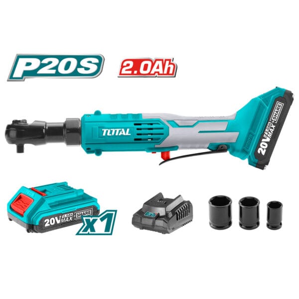 TOTAL ΣΕΤ ΚΑΣΤΑΝΙΑ 3/8" ΜΠΑΤ. Li-ion 20V / 2Ah / 1 ΜΠΑΤ (TDRLI206015) - Image 1