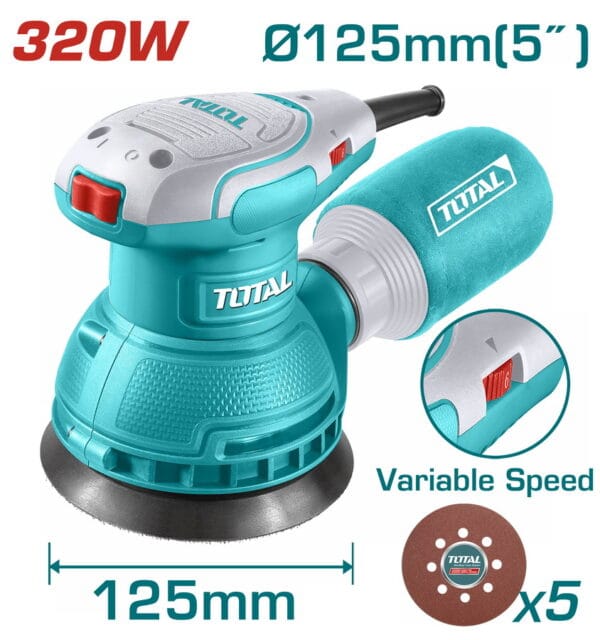 TOTAL ΕΠΑΓΓ. ΕΚΚΕΝΤΡΟ ΤΡΙΒΕΙΟ ΧΟΥΦΤΑΣ 320W / Φ-125mm (TF2131256) - Image 1