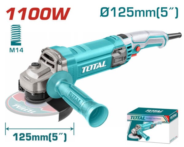 TOTAL ΕΠΑΓΓ. ΓΩΝΙΑΚΟΣ ΛΕΙΑΝΤΗΡΑΣ 1.100W - 125mm (TG11012556) - Image 1