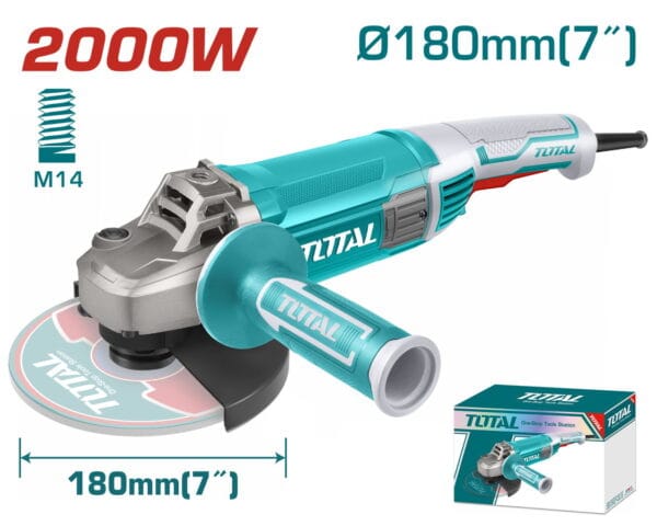 TOTAL ΕΠΑΓΓ. ΓΩΝΙΑΚΟΣ ΛΕΙΑΝΤΗΡΑΣ 2.000W - 180mm (TG12018026) - Image 1