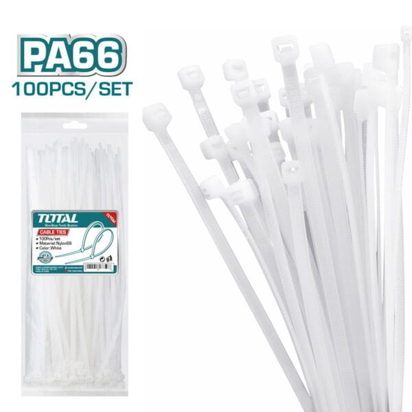 TOTAL ΔΕΣΤΡΑΚΙΑ ΛΕΥΚΑ 550 Χ 9mm 100ΤΕΜ (THTCT55090) - Image 1
