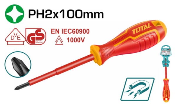TOTAL ΚΑΤΣΑΒΙΔΙ ΜΑΓΝ. ΣΤΑΥΡΟΥ 1000V PH2 X 100 (THTISPH2100) - Image 1
