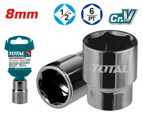 TOTAL ΚΑΡΥΔΑΚΙ ΕΞΑΓΩΝΟ 1/2" 8mm  (THTST12081) - Image 1