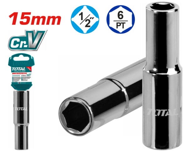 TOTAL ΚΑΡΥΔΑΚΙ ΕΞΑΓΩΝΟ ΜΑΚΡΙ 1/2" 15mm  (THTST12153L) - Image 1