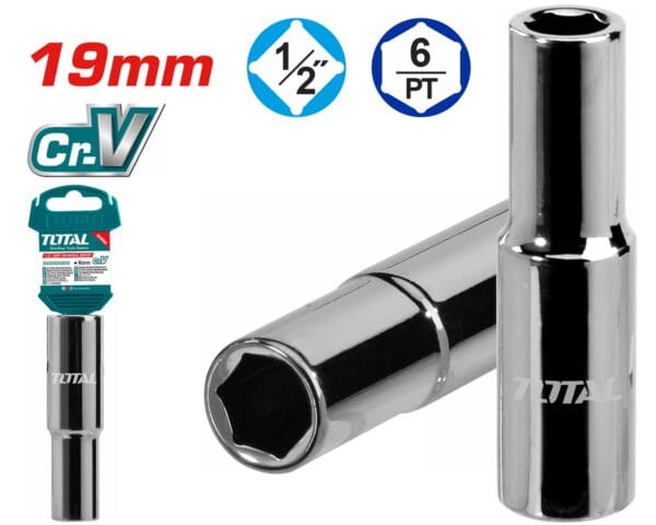 TOTAL ΚΑΡΥΔΑΚΙ ΕΞΑΓΩΝΟ ΜΑΚΡΙ 1/2" 19mm  (THTST12193L) - Image 1