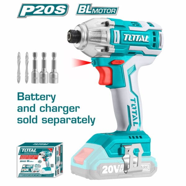 TOTAL ΕΠΑΓΓ. ΠΑΛΜΙΚΟ ΚΑΤΣΑΒΙΔΙ ΜΠΑΤ. Li-ion 20V ΧΩΡΙΣ ΜΠΑΤΑΡΙΑ & ΦΟΡΤΙΣΤΗ (TIRLI20021) - Image 1