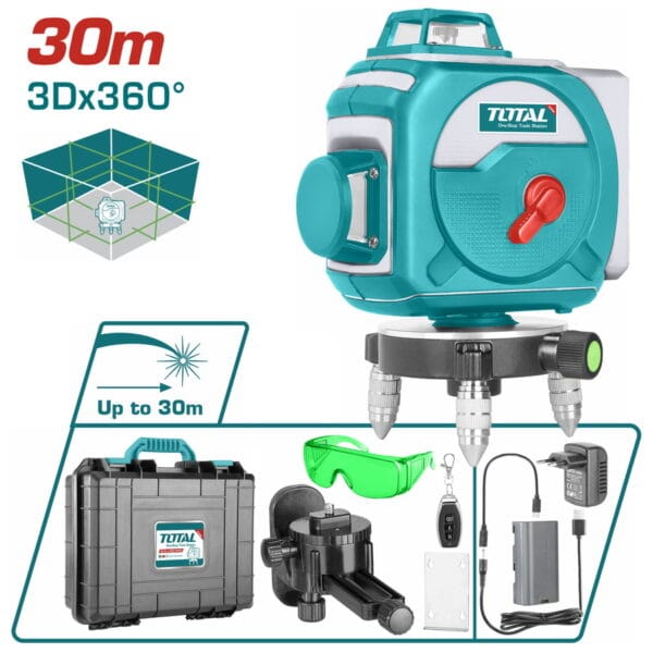 TOTAL ΑΛΦΑΔΙ LASER 3D ΑΥΤΟ-ΟΡΙΖΟΝΤΙΟΥΜΕΝΟ ΜΕ ΠΡΑΣΙΝΕΣ ΑΚΤΙΝΕΣ (TLL255267) - Image 1