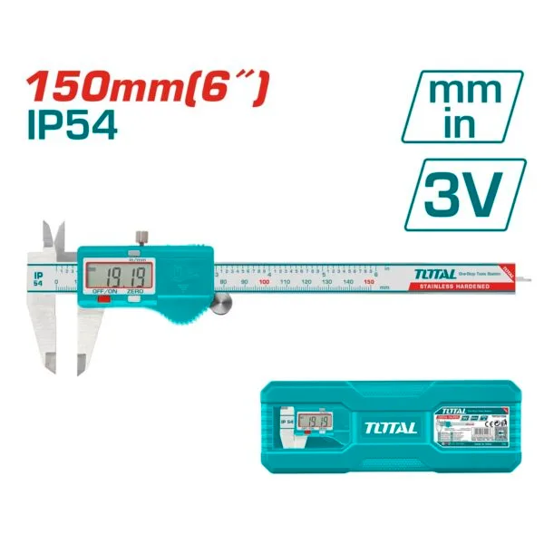 TOTAL ΠΑΧΥΜΕΤΡΟ ΙΝΟΧ ΨΗΦΙΑΚΟ 150mm (TMT321506) - Image 1
