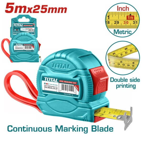 TOTAL ΜΕΤΡΟΤΑΙΝΙΑ 5m X 25mm (TMT34525) - Image 1