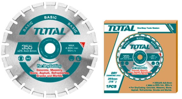 TOTAL ΔΙΑΜΑΝΤΟΔΙΣΚΟΣ Φ-355mm ΓΙΑ TPC9203556 (TPC9203556-SP-90) - Image 1