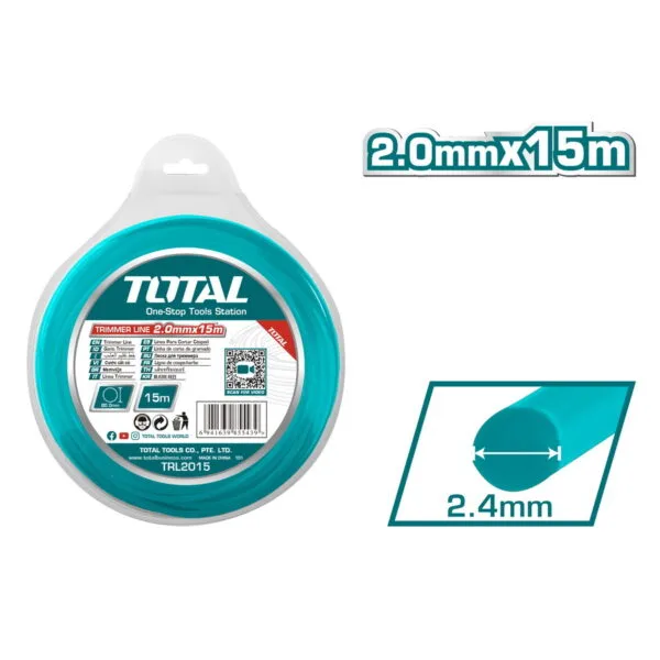 TOTAL ΜΕΣΙΝΕΖΑ ΣΤΡΟΓΓΥΛΗ 2mm - 15m (TRL2015) - Image 1