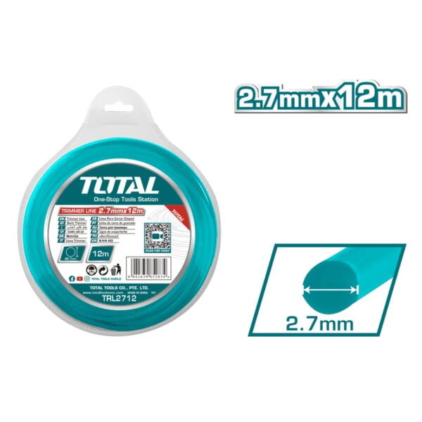 TOTAL ΜΕΣΙΝΕΖΑ ΣΤΡΟΓΓΥΛΗ 2.7mm - 12m (TRL2712) - Image 1