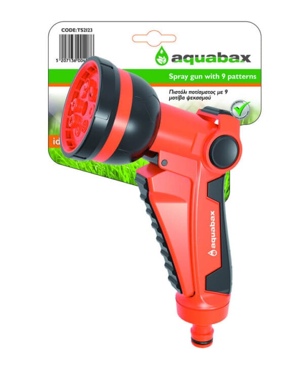 AQUABAX ΠΙΣΤΟΛΙ ΝΕΡΟΥ ΜΕ 9 ΜΟΤΙΒΑ ΨΕΚΑΣΜΟΥ (TS2123) - Image 1