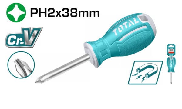 TOTAL ΚΑΤΣΑΒΙΔΙ ΝΑΝΟΣ ΣΤΑΥΡΟΥ PH2Χ38mm (TSDRSPH2038) - Image 1