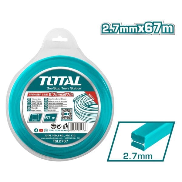 TOTAL ΜΕΣΙΝΕΖΑ ΤΕΤΡΑΓΩΝΗ 2.7mm - 67m (TSL2767) - Image 1