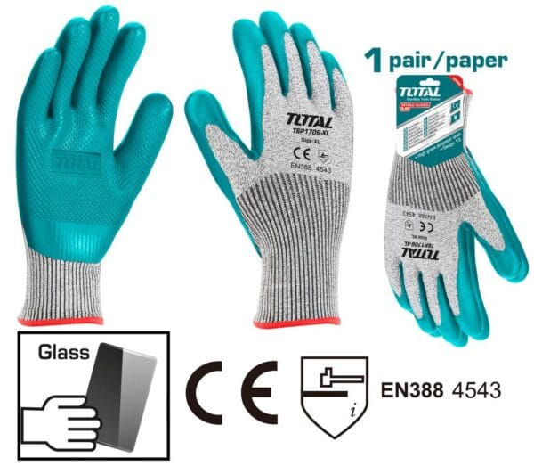TOTAL ΕΠΑΓΓ. ΓΑΝΤΙΑ ΕΡΓΑΣΙΑΣ LATEX Anti-Cut (TSP1706-XL) - Image 1