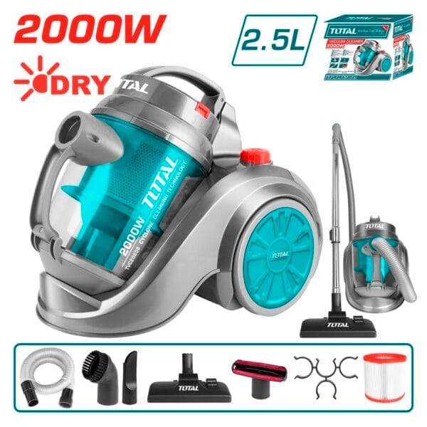 TOTAL ΗΛΕΚΤΡΙΚΗ ΣΚΟΥΠΑ ΞΗΡΗΣ ΑΝΑΡΡΟΦ. 2.000W (TVC20258) - Image 1