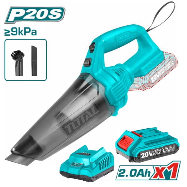 TOTAL ΣΚΟΥΠΑΚΙ ΜΠΑΤ. Li-ion 20V / 2Ah / 1 ΜΠΑΤΑΡΙΑ (TVLI20126) - Image 1