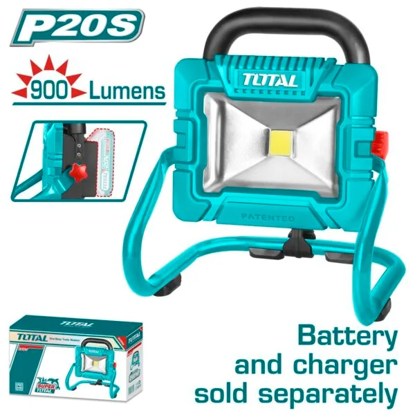 TOTAL ΠΡΟΒΟΛΕΑΣ LED ΜΠΑΤ. Li-ion 20V ΧΩΡΙΣ ΜΠΑΤΑΡΙΑ & ΦΟΡΤΙΣΤΗ (TWLI2025) - Image 1