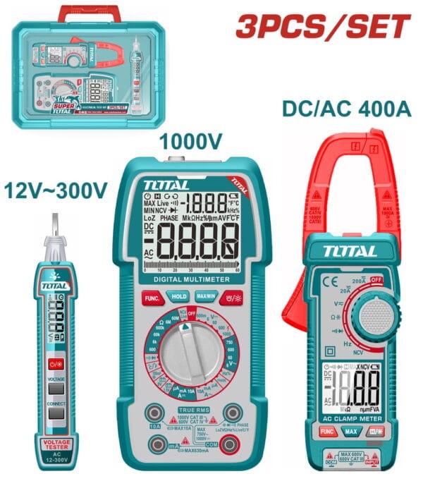 TOTAL ΗΛΕΚΤΡΙΚΟ ΚΙΤ ΔΟΚΙΜΗΣ 3ΤΕΜ ONE PROMOTION (TOS24067) - Image 1