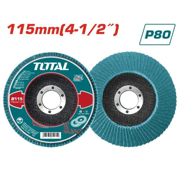 TOTAL ΠΟΛΥΠΤΕΡΟ ΓΥΑΛΙΣΜΑΤΟΣ 115mm P80 ΓΙΑ ΙΝΟΧ (TAC641153) - Image 1