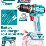 TOTAL ΕΠΑΓΓ. ΔΡΑΠ/ΒΙΔΟ ΚΡΟΥΣΤΙΚΟ ΜΠΑΤ. Li-ion 20V/96Nm BL Motor ΧΩΡΙΣ ΜΠΑΤ & ΦΟΡΤΙΣΤΗ (TIDLI209681)