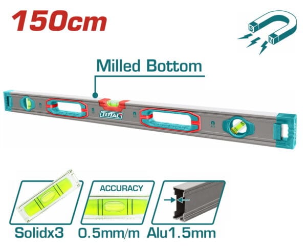 TOTAL ΕΠΑΓΓ. ΑΛΦΑΔΙ ΑΛΟΥΜΙΝΙΟΥ ΜΑΓΝΗΤΙΚΟ 150cm (TMT215028M) - Image 1