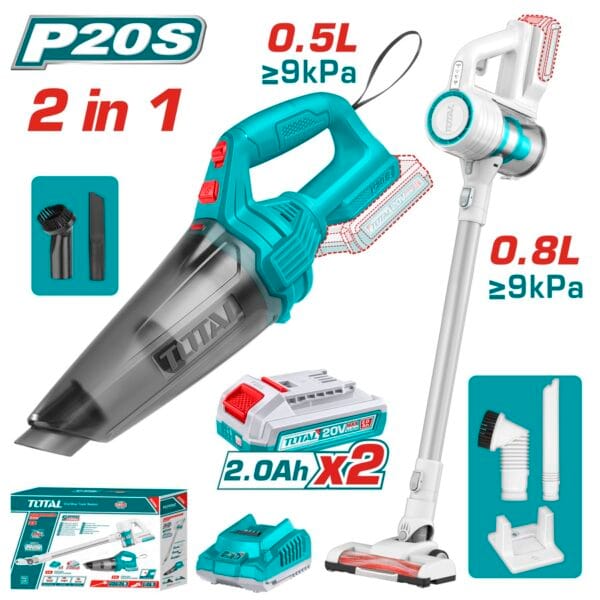 TOTAL ΣΕΤ ΣΚΟΥΠΑΚΙΑ ΜΠΑΤ Li-ion 20V (TOSLI29832E) - Image 1
