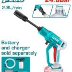TOTAL ΠΛΥΣΤΙΚΟ ΥΨΗΛΗΣ ΠΙΕΣΗΣ ΜΠΑΤ. Li-ion 20V ΧΩΡΙΣ ΜΠΑΤΑΡΙΑ & ΦΟΡΤΙΣΤΗ (TPWLI2036)
