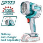 TOTAL ΕΠΑΓΓ. ΠΡΟΒΟΛΕΑΣ LED ΜΠΑΤ. Li-ion 20V ΧΩΡΙΣ ΜΠΑΤΑΡΙΑ & ΦΟΡΤΙΣΤΗ (TWLI2088)