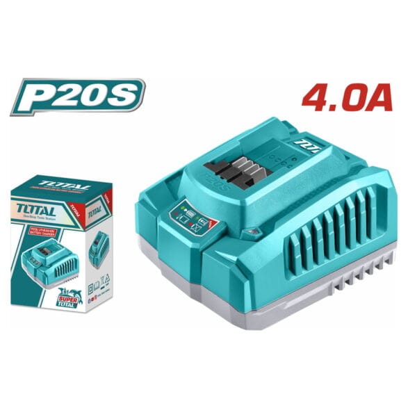 TOTAL ΕΠΑΓΓ. ΤΑΧΥΦΟΡΤΙΣΤΗΣ 4A ΓΙΑ ΜΠΑΤΑΡΙΕΣ Li-ion 20V (TFCLI20411E) - Image 1