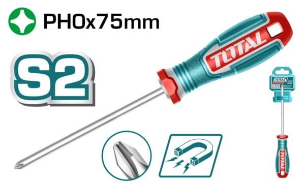TOTAL ΕΠΑΓΓ. ΚΑΤΣΑΒΙΔΙ ΜΑΓΝΗΤΙΚΟ ΣΤΑΥΡΟΥ PH0Χ75mm (TSDPH0075) - Image 1