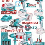 TOTAL ΕΠΑΓΓ. ΣΕΤ 5τεμ ΕΡΓΑΛΕΙΩΝ ΜΠΑΤ. Li-ion 20V / 4Ah / 2 ΜΠΑΤΑΡΙΕΣ (TCKLI20592E)