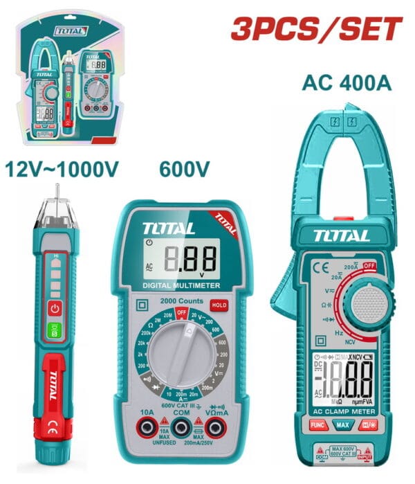 TOTAL ΗΛΕΚΤΡΙΚΟ ΚΙΤ ΔΟΚΙΜΗΣ 3ΤΕΜ ONE PROMOTION (TOS23068) - Image 1