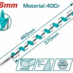 TOTAL ΤΡΥΠΑΝΙ ΞΥΛΟΥ ΤΥΠΟΥ ΑΡΙΔΑΣ 40Cr 16 Χ 460mm (TAC3516)