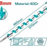 TOTAL ΤΡΥΠΑΝΙ ΞΥΛΟΥ ΤΥΠΟΥ ΑΡΙΔΑΣ 40Cr 18 Χ 460mm (TAC3518)