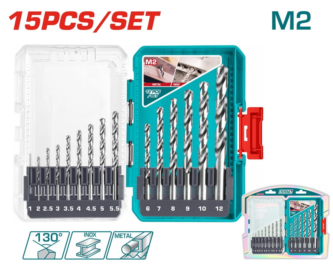 TACSDL51508 TOTAL ΕΠΑΓΓ. ΣΕΤ ΤΡΥΠΑΝΙΑ HSS M2 15ΤΕΜ (TACSDL51508) - Image 1