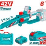 TOTAL ΕΠΑΓΓ. ΣΕΤ ΑΛΥΣΟΠΡΙΟΝΟ ΚΛΑΔ. ΜΠΑΤ. Li-ion 42V / 6"/ 2Ah / 2 ΜΠΑΤ BL Motor (TGSLI42681E)