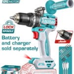 TOTAL ΕΠΑΓΓ. ΔΡΑΠ/ΒΙΔΟ ΚΡΟΥΣΤΙΚΟ ΜΠΑΤ. Li-ion 20V/96Nm ΧΩΡΙΣ ΜΠΑΤ & ΦΟΡΤΙΣΤΗ BL Motor (TIDLI209685)