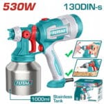 TOTAL ΕΠΑΓΓ. ΗΛΕΚΤΡΙΚΟ ΠΙΣΤΟΛΙ ΒΑΦΗΣ INOX 530W / 1000ml (Με λειτουργία φυσητήρα) (TT45061E)